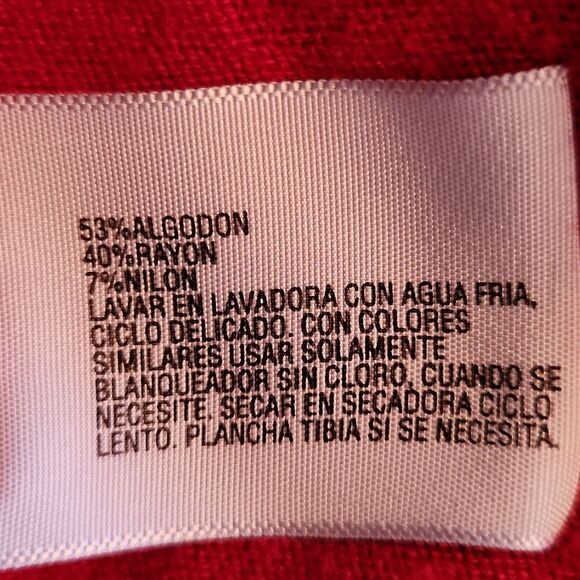 5/$15 Worthington red sweater cardigan women's large - Picture 6 of 6